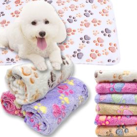 Soft and Fluffy High Quality Pet Blanket Cute Cartoon Pattern Pet Mat Warm and Comfortable Blanket for Cat and Dogs Pet Supplies (Color: pink heart, size: middle puppie76X52cm)