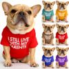 dog clothes starling English short bulldog pet clothing round collar T-shirt Teddy than panda dog clothing