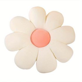 Flower Cushion Office Cushion Plush Toy Cushion (Color: White, size: 15.7in)