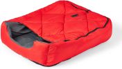 Pet Sleeping Bag (LG/Red) with Zippered Cover for Travel, Camping, Backpacking, Hiking | Good for Small and Large Pets | Use as Pet Beds, Pet Mats or