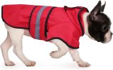 Reflective Dog Raincoat Hooded Slicker Poncho for Small to X-Large Dogs and Puppies; Waterproof Dog Clothing